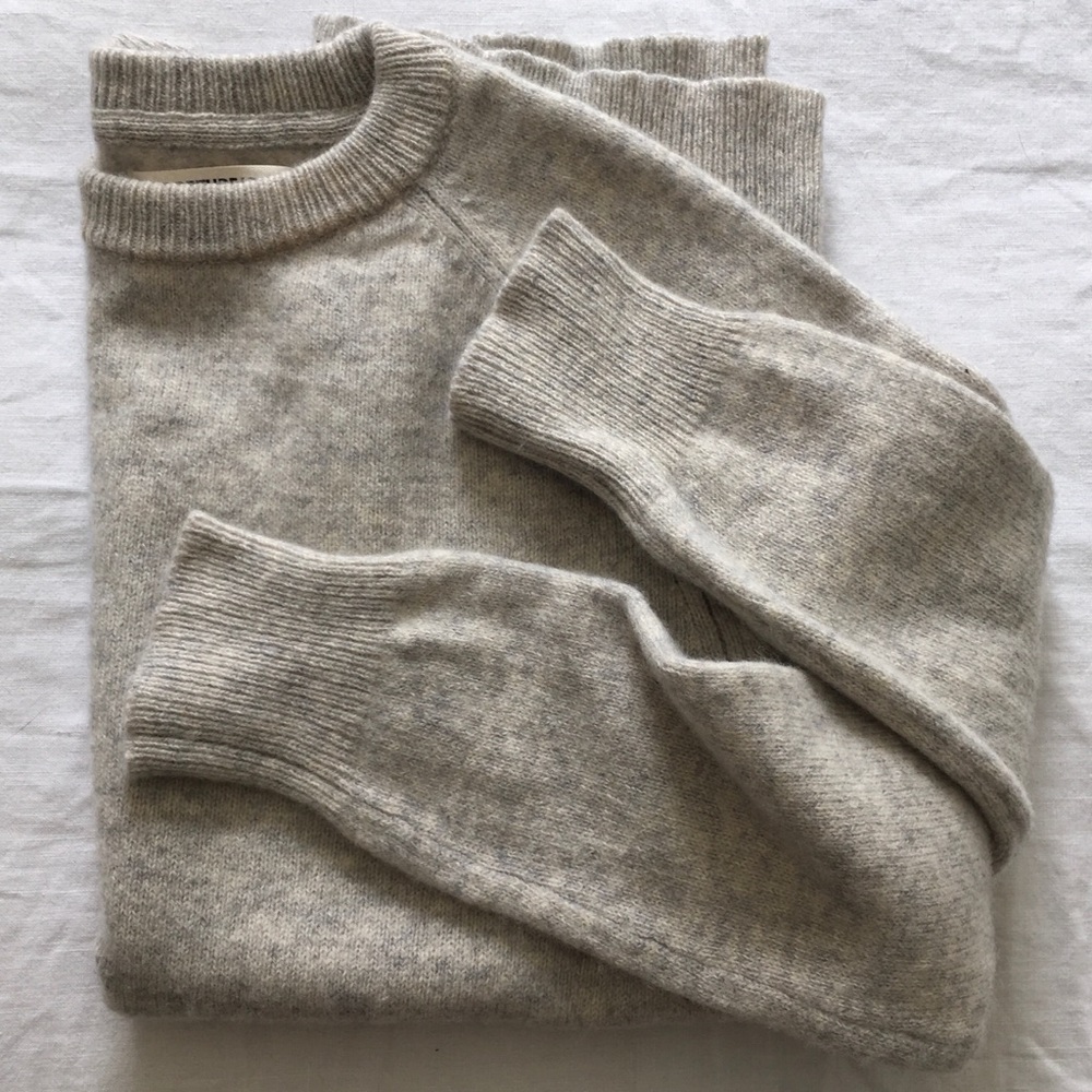 Goodthreads Heathered Silver Lambswool Sweater XS